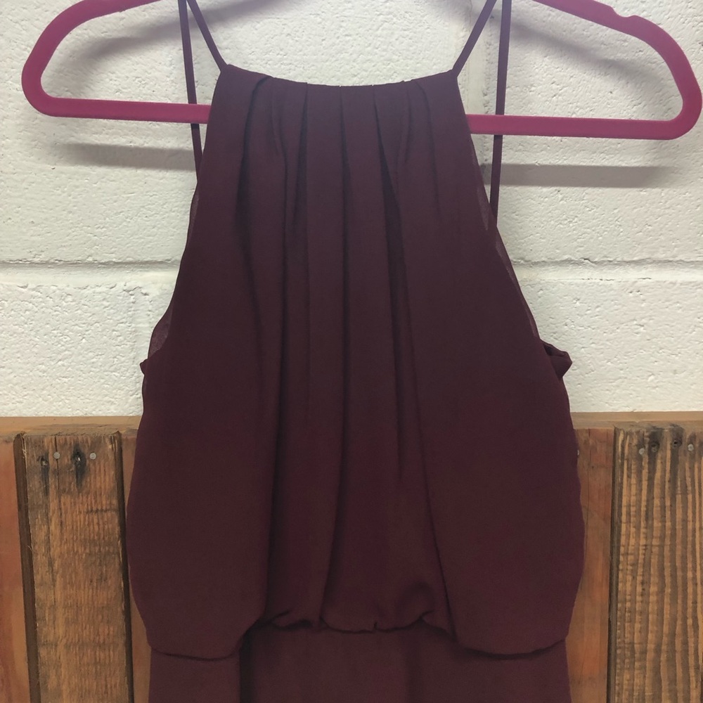 Bill Levkoff size 12 maroon bridesmaids dress - Picture 7 of 9